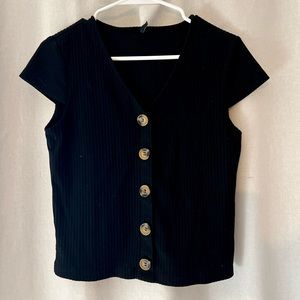 Black button top